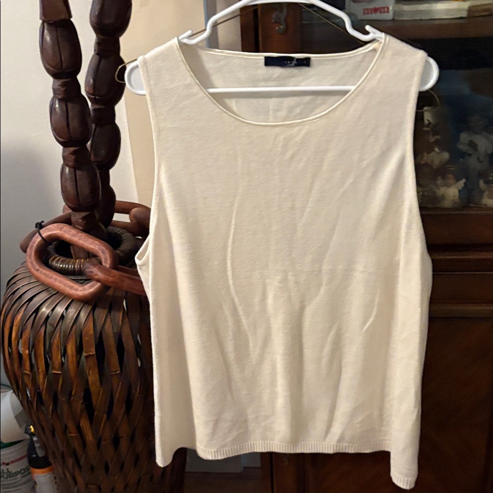 Venezia Cream Sleeveless Sweater